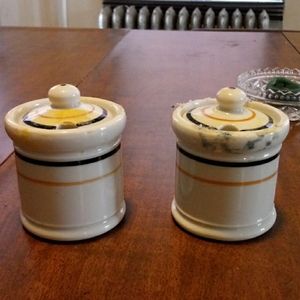 Antique jam servers ceramic